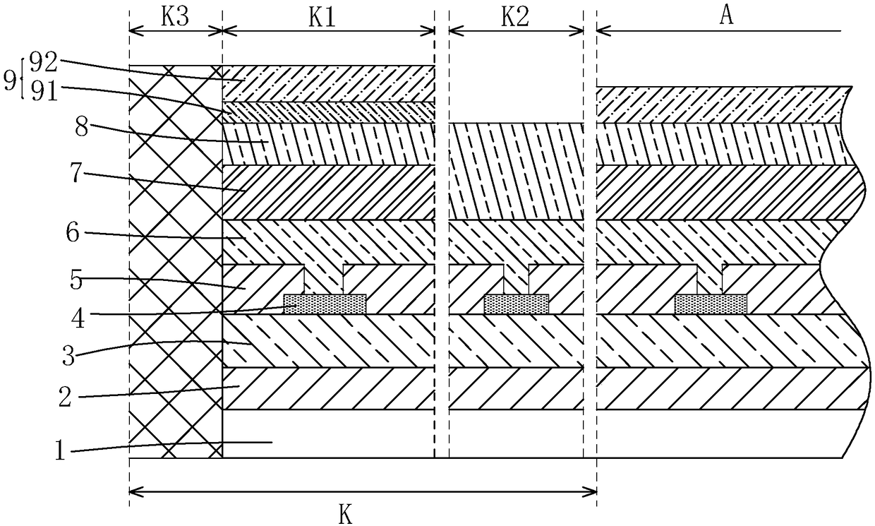 COA type liquid crystal display panel structure and manufacturing method of COA type liquid crystal display panel structure