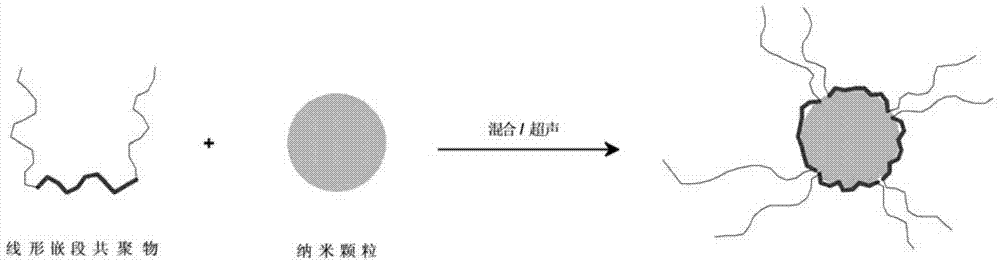 Application of star-shaped/multi-arm block copolymers in preparation of mixture containing nano-particles