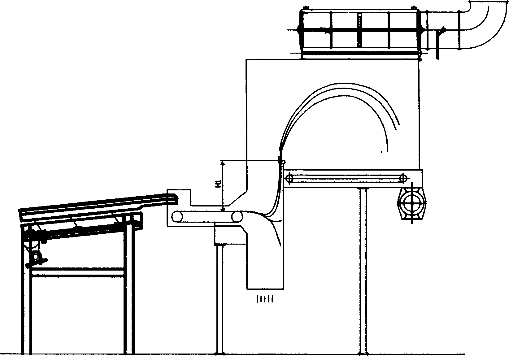 Method for winnowing tobacco material using inertia and its device