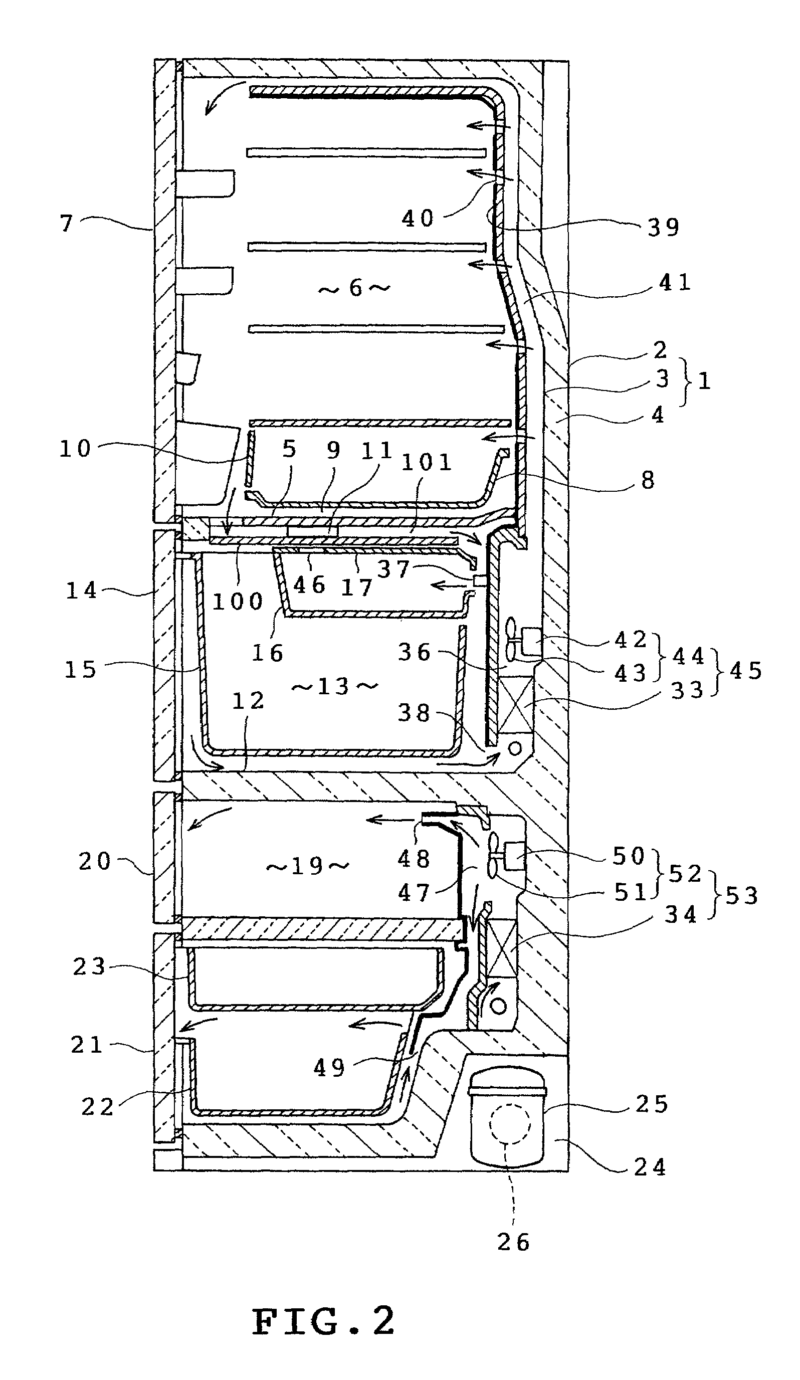 Refrigerator and deodorizer producing ozone by high-voltage discharge