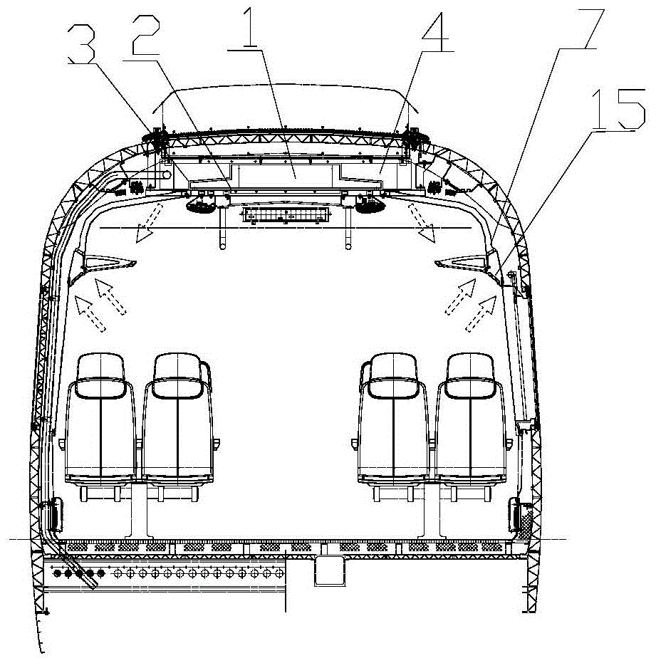 Vehicle air conditioning unit air duct system