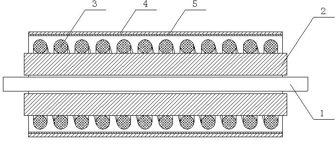 Heating device for manufacturing carbon fiber composite core