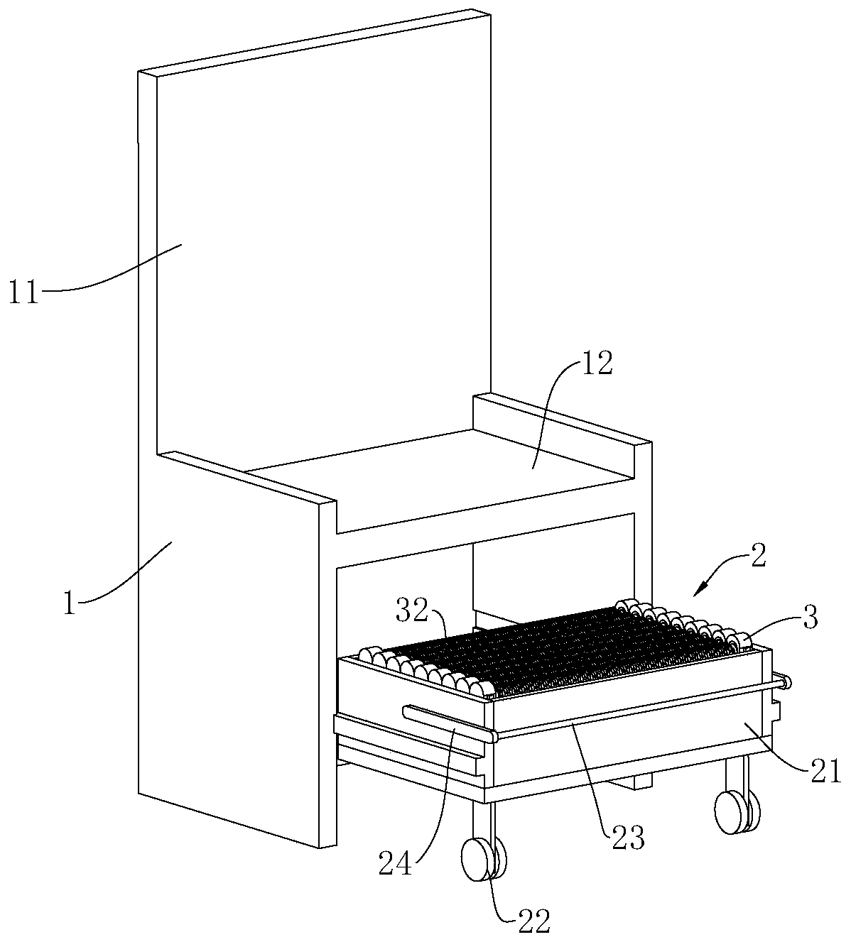 Health care chair with foot bottom massage function