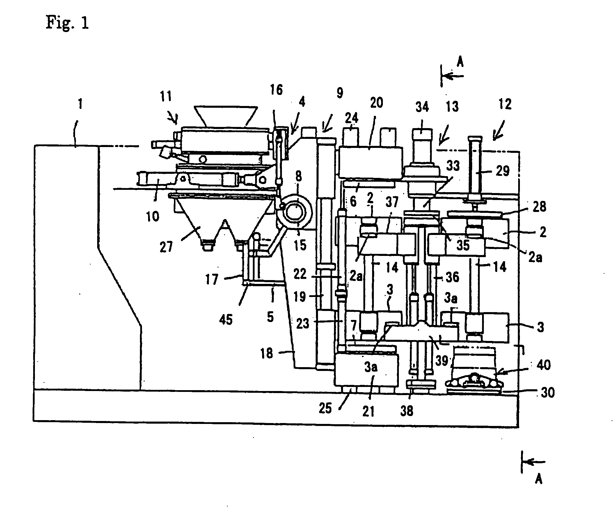 Method for making flaskless upper and lower molds, an apparatus therefor, and a method for placing a core