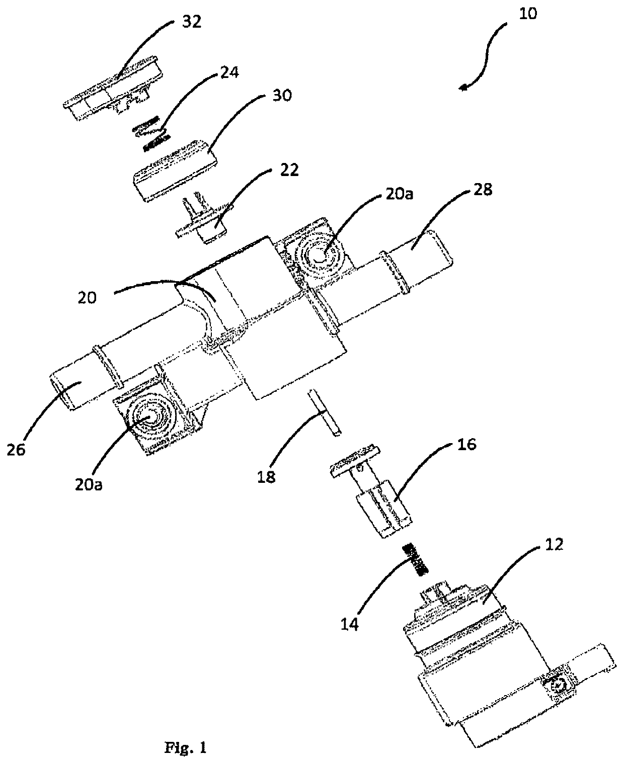 Fuel tank isolation valve with single seal, improved axis alignment and robust leak proof solenoid