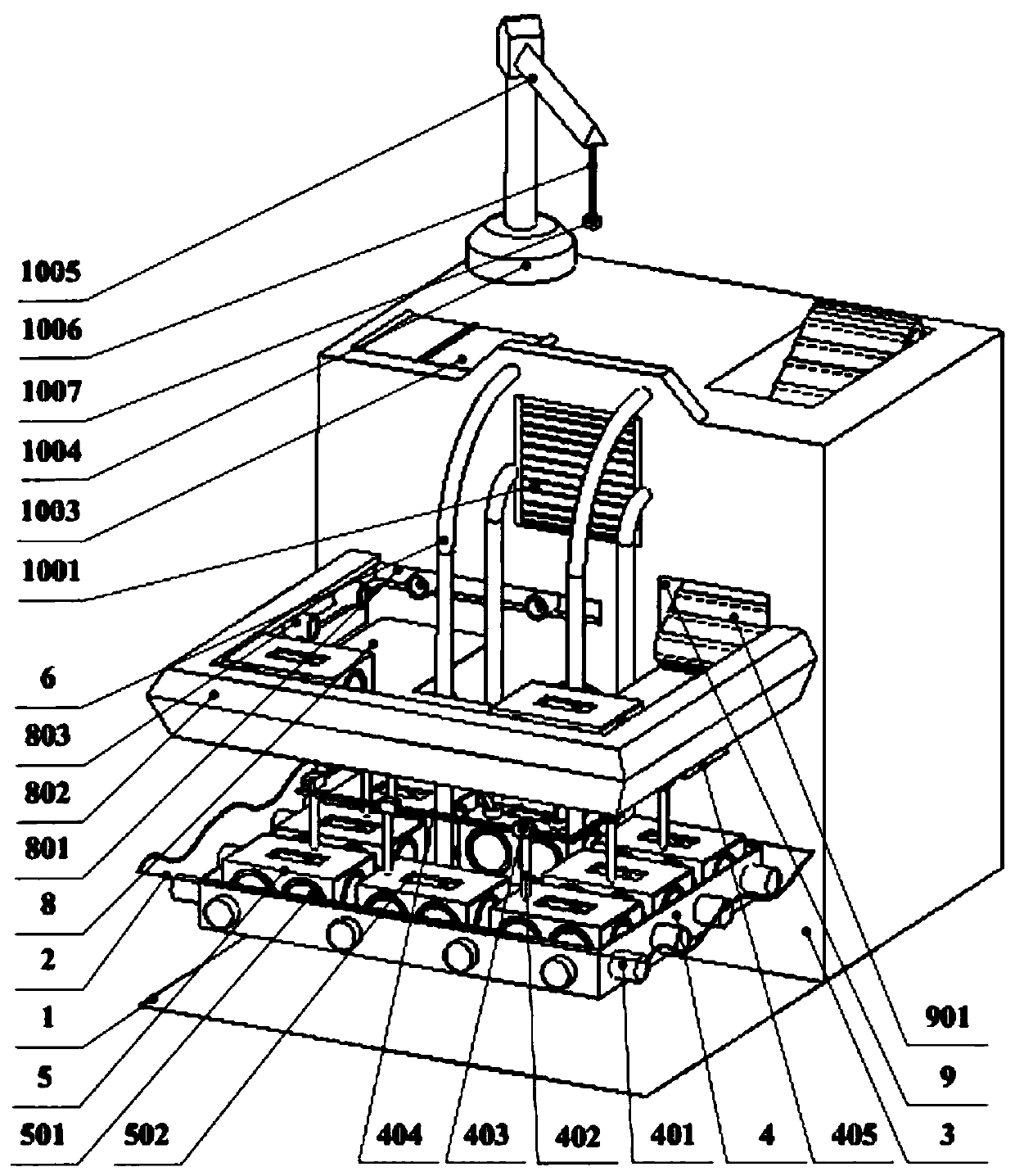 A combined modular three-dimensional warehouse