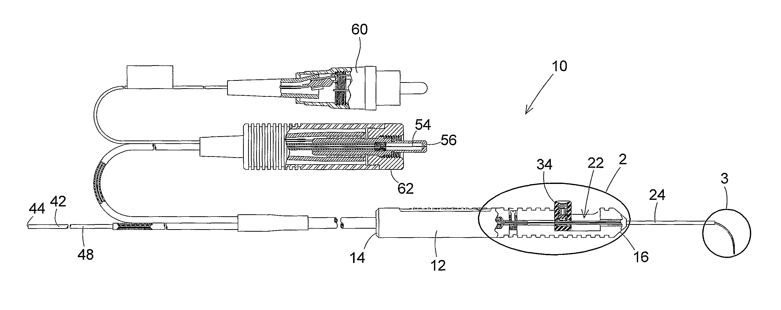 Illuminated directional laser probe