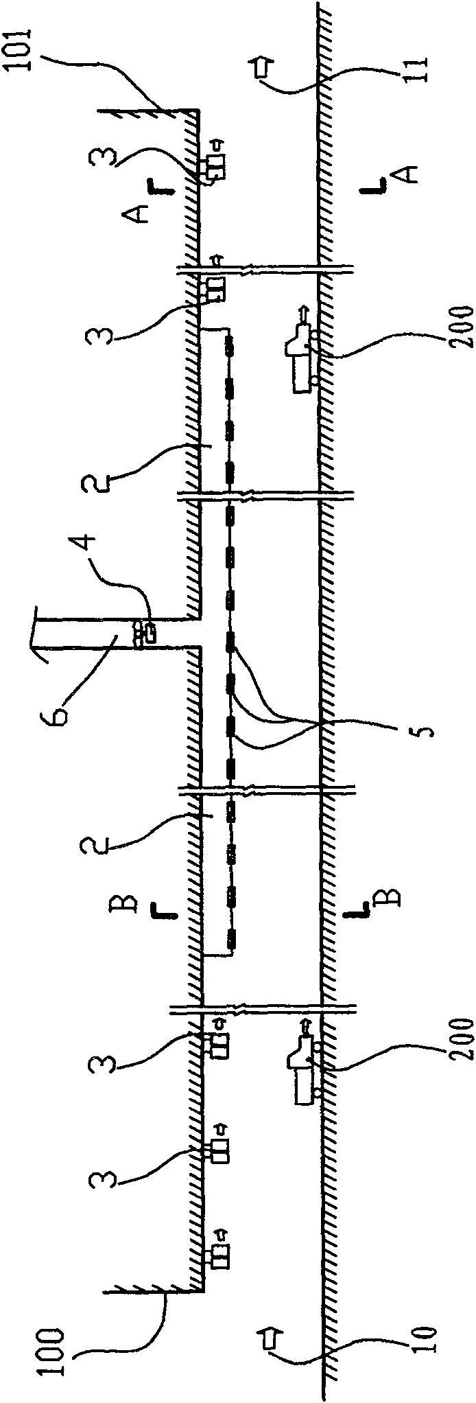 Smoke emission method in tunnel and tunnel ventilation system with separate smoke-emission device