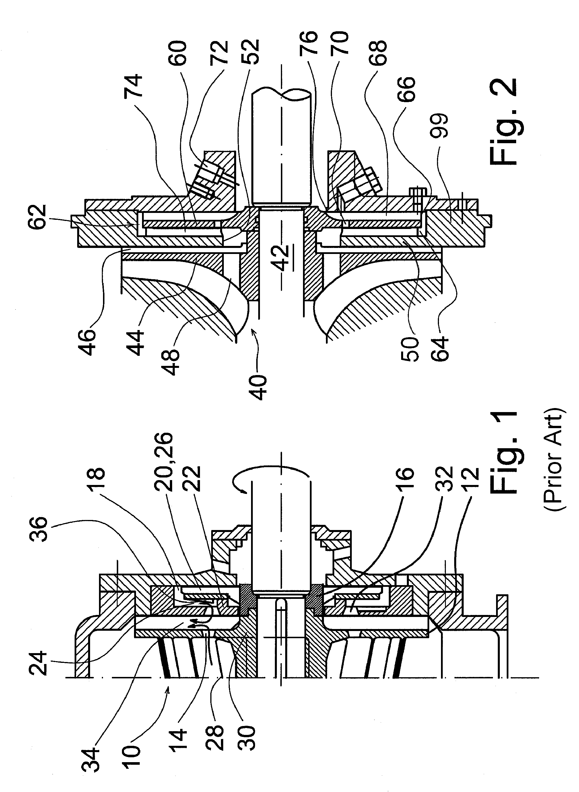 Gas separation apparatus, a front wall and a separation rotor thereof