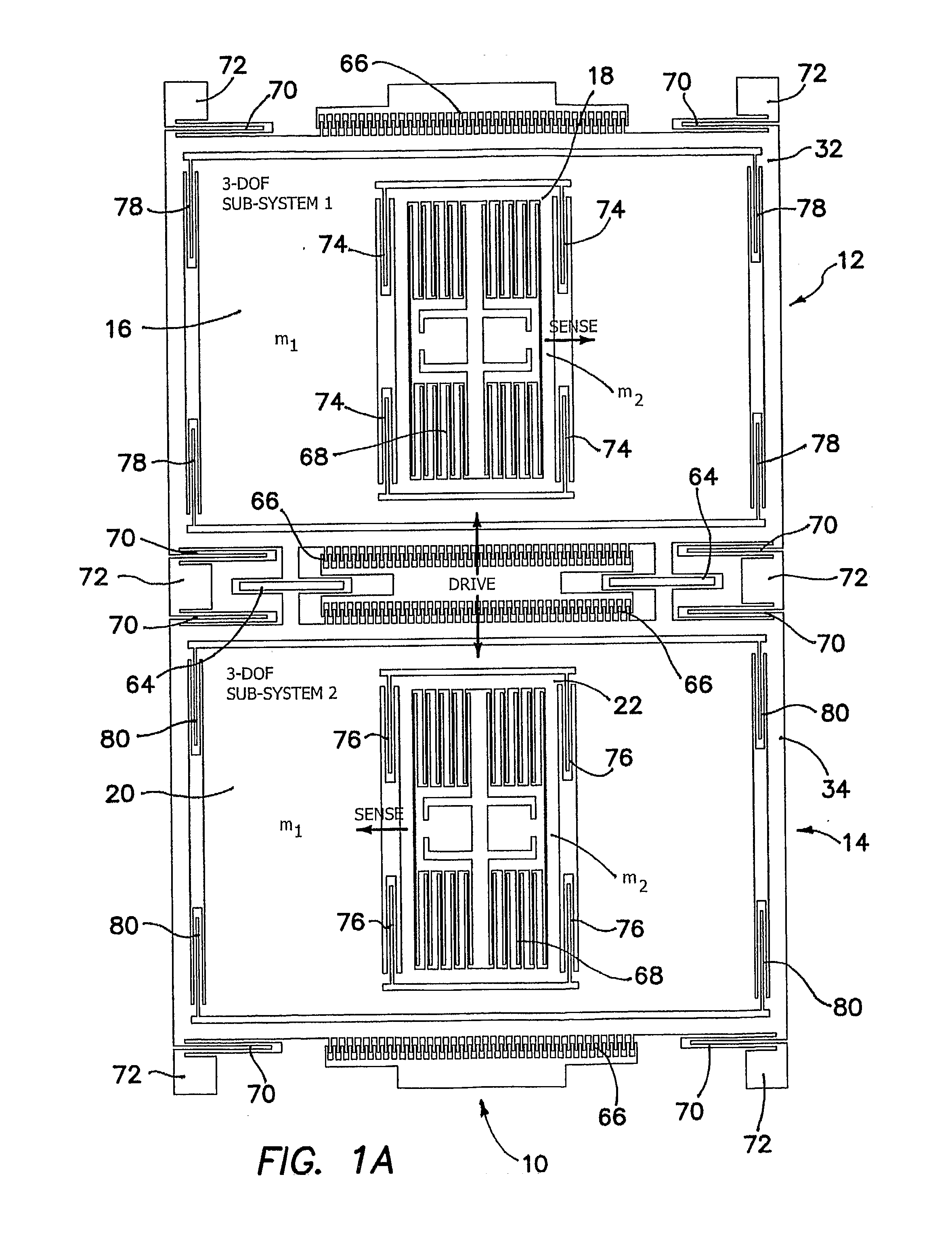 Robust Six Degree-of-Freedom Micromachined Gyroscope with Anti-Phase Drive Scheme and Mehtod of Operation of the Same