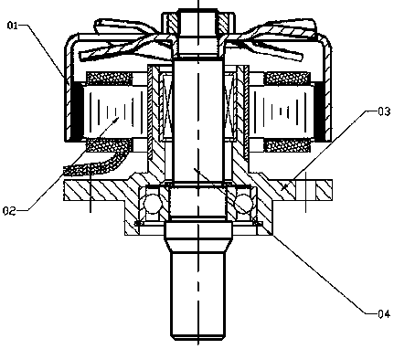 Self-cooling outer rotor motor