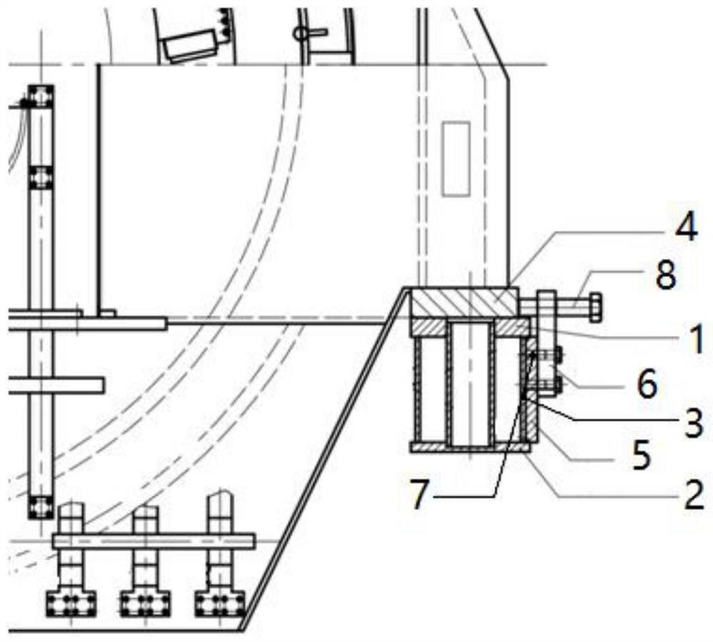 Large-scale motor installation adjusting device