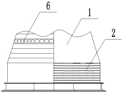 Water-saving anti-freezing device for indirect air-cooled light steel frame structure tower