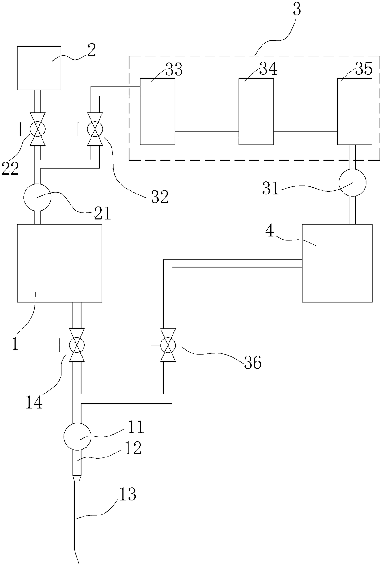 Biological needle membrane-containing water treatment system and water treatment method