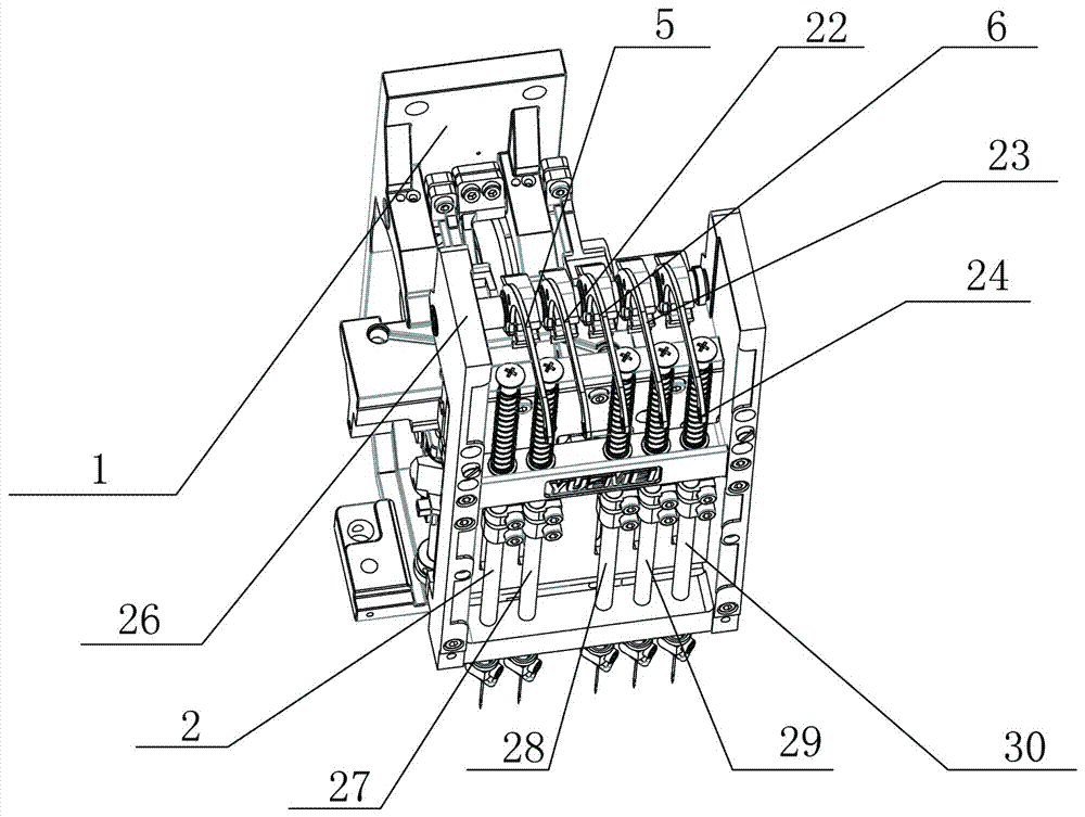 Over-three-thread embroidery machine nose with head-spacing function