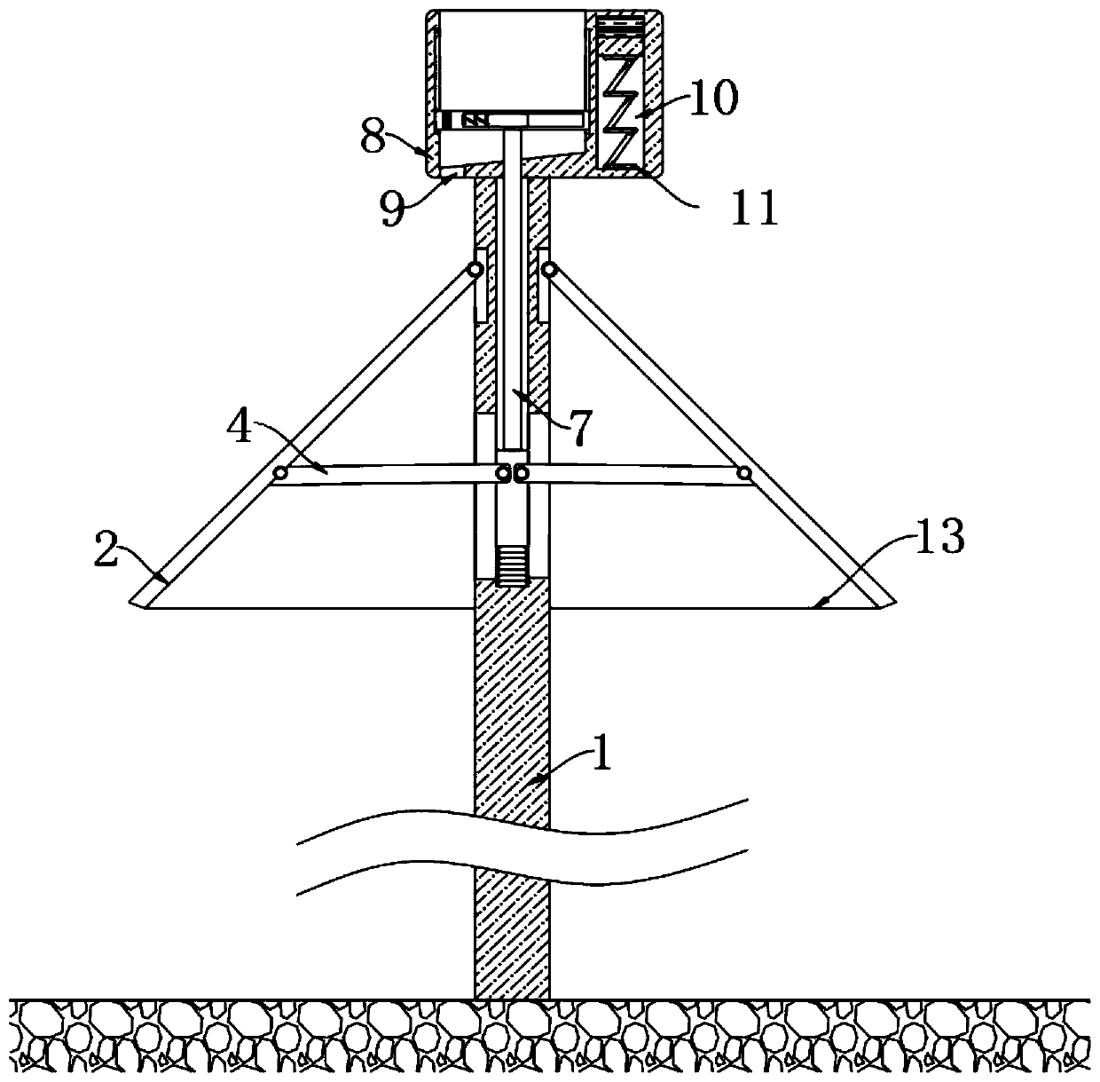 Sun-shading and rain-shielding self-opening equipment