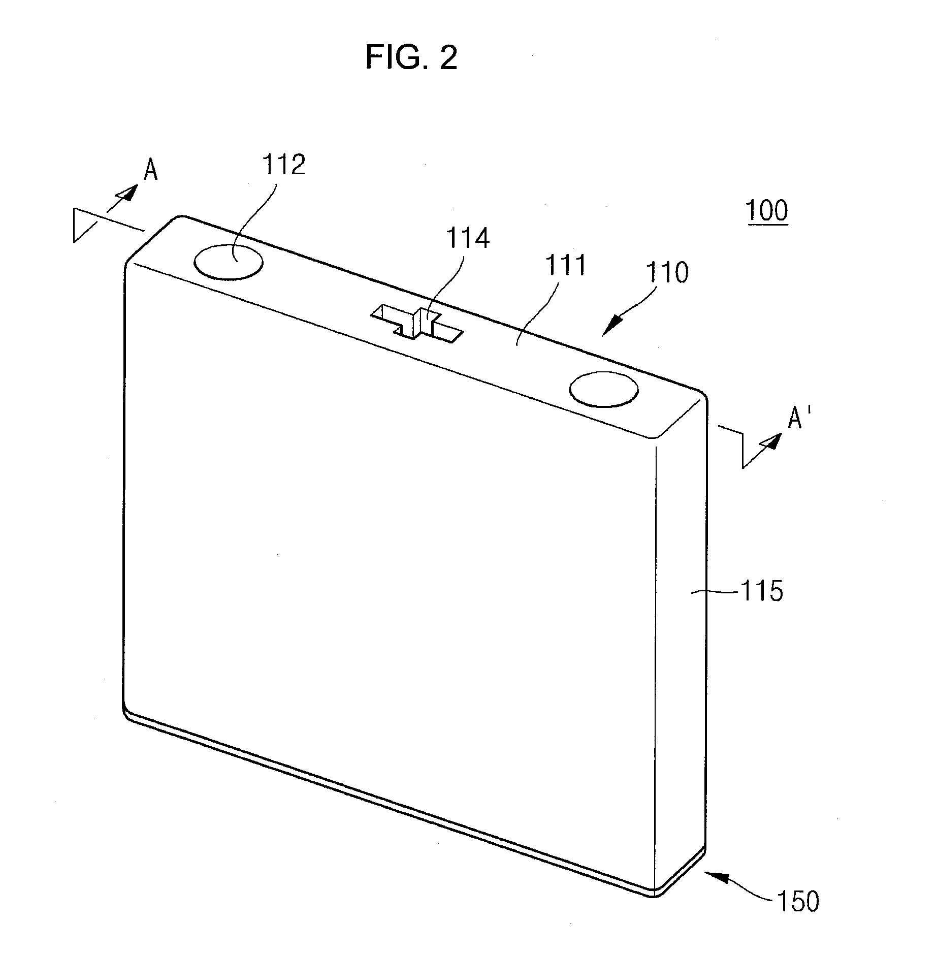 Secondary battery and battery pack having the same