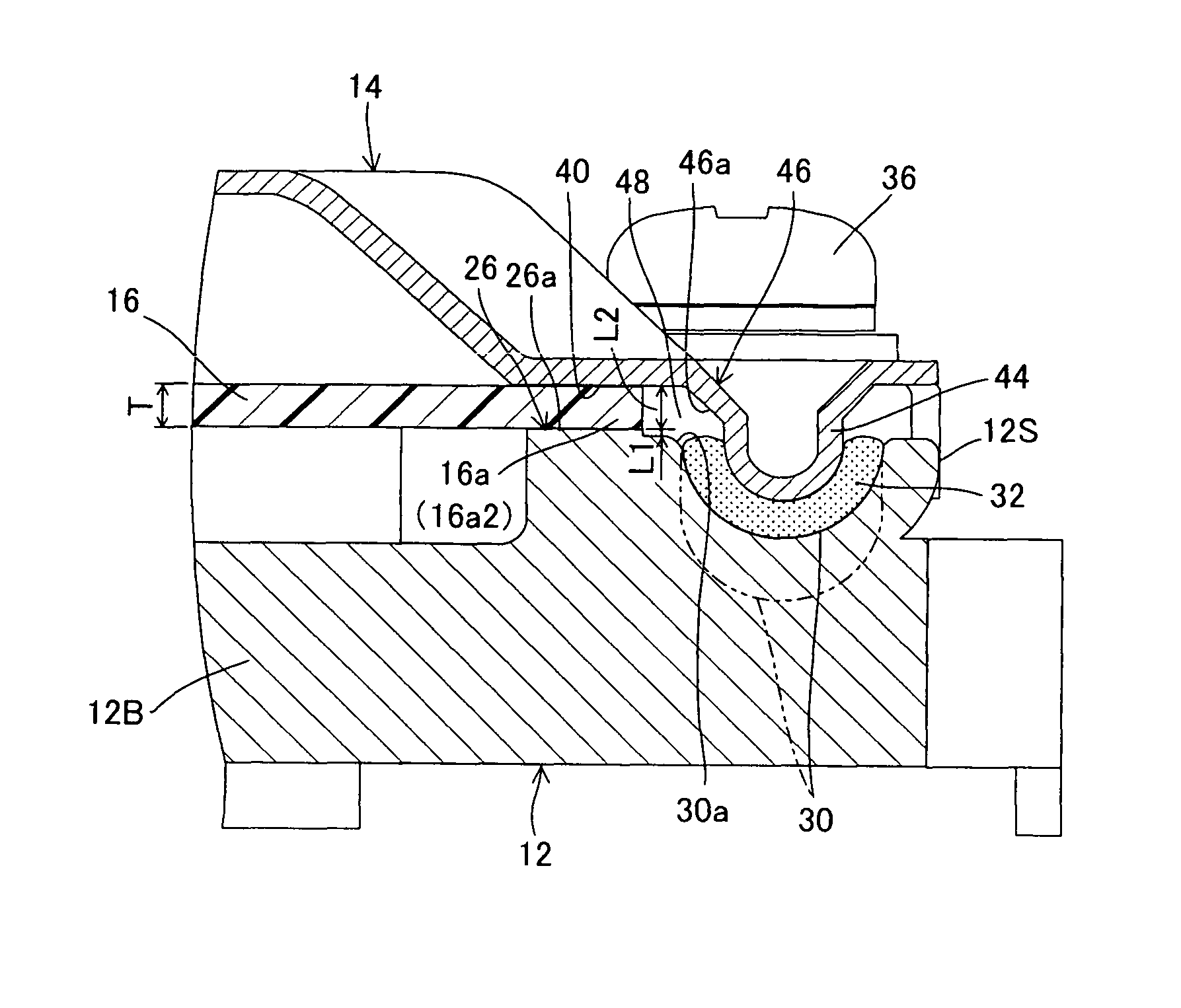 Housing case for electronic circuit board