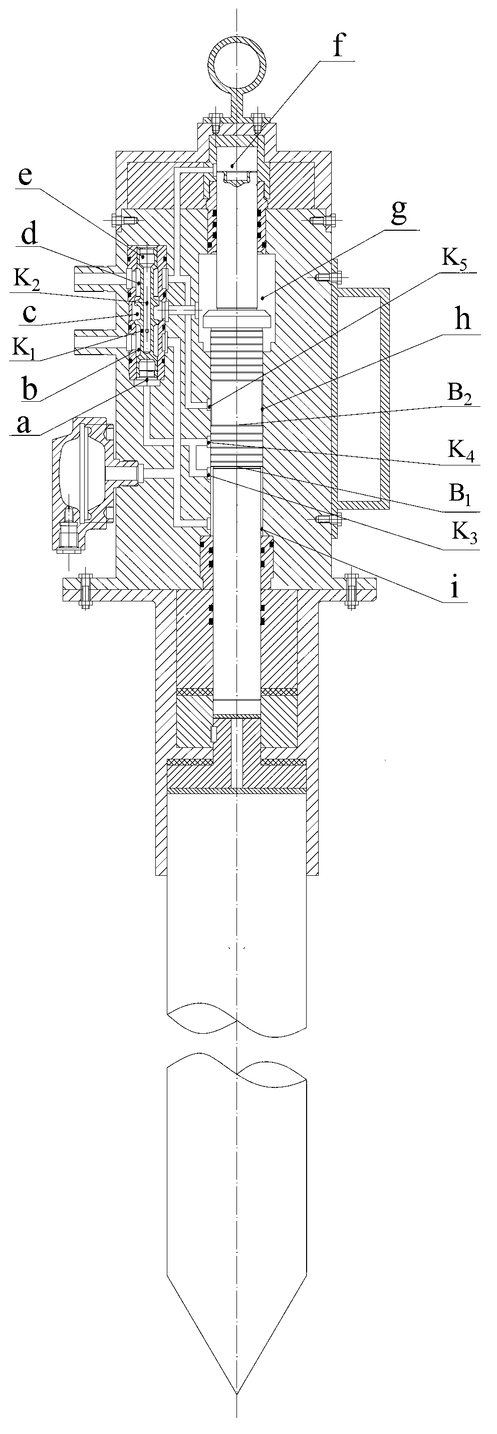 Environmental friendliness and energy conversation type water pressure driving pile driver