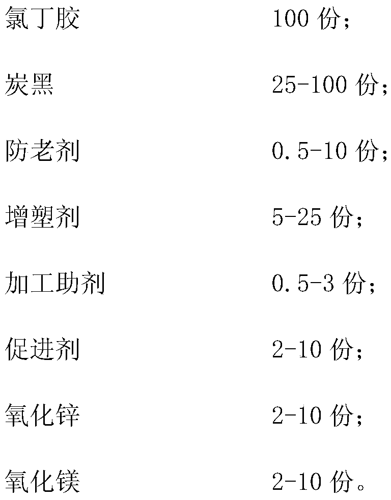 High-temperature-aging-resistant chloroprene rubber windshield wiper rubber strip and preparation method thereof