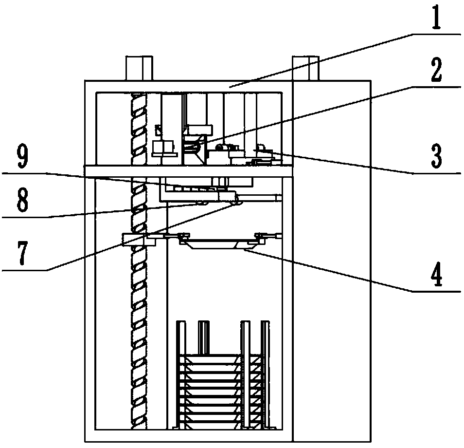 Device for automatically distributing whole set of tableware