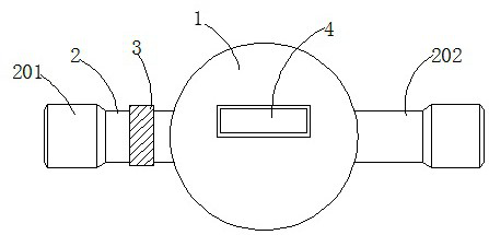 Intelligent water meter with water quality detection function and warning structure