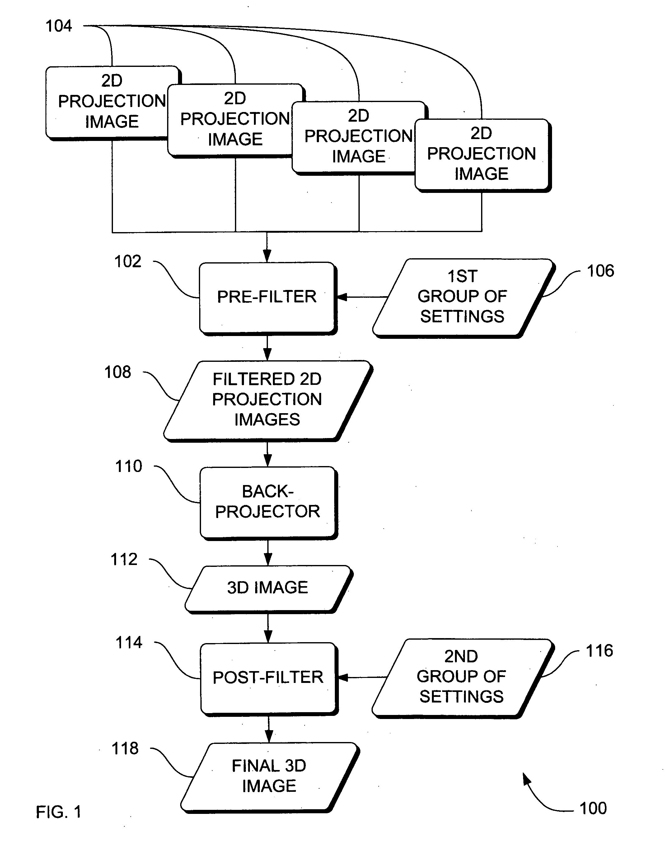 Systems, methods and apparatus for filtered back-projection reconstruction in digital tomosynthesis