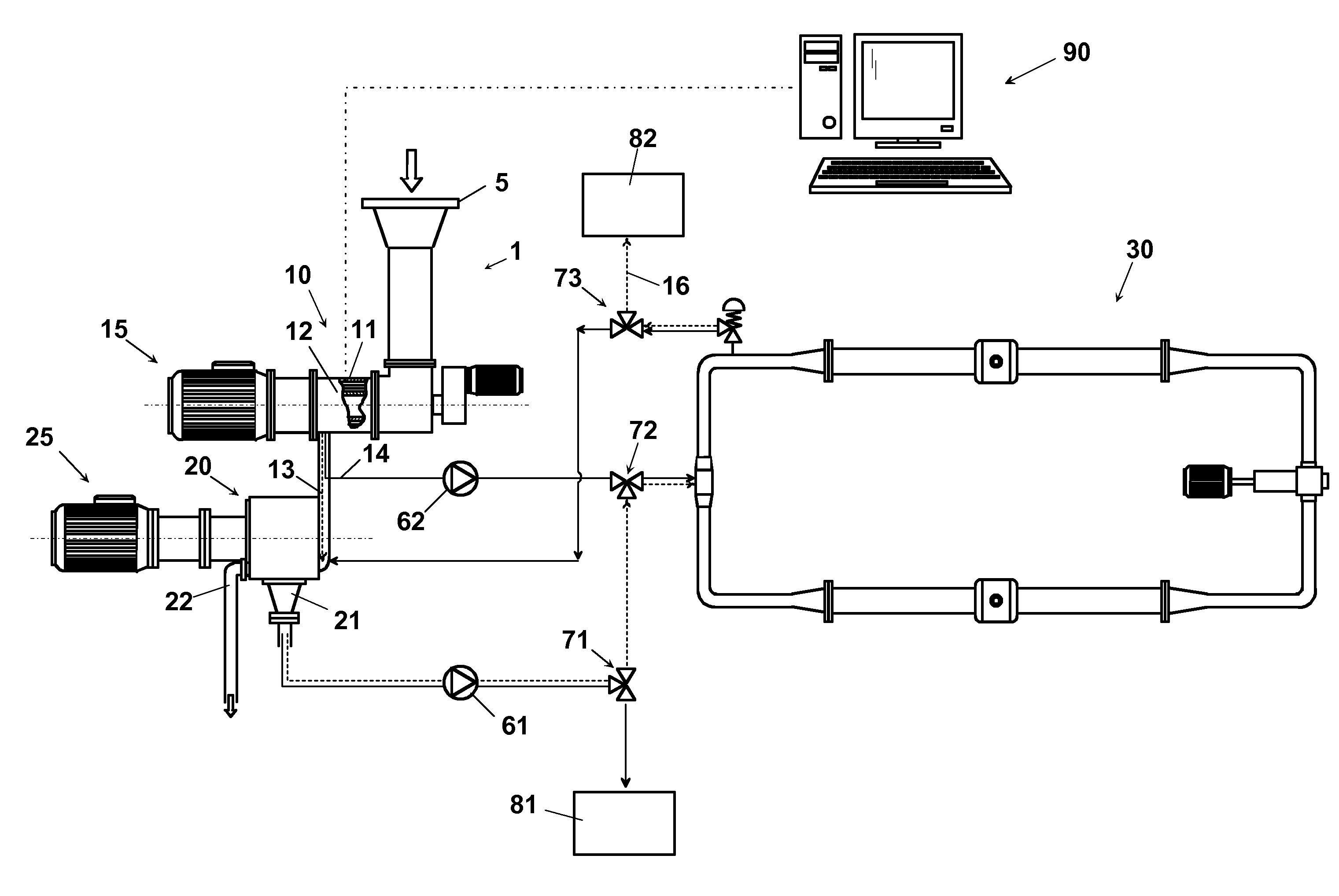 Method and apparatus for extracting puree or juice from a vegetable or animal food