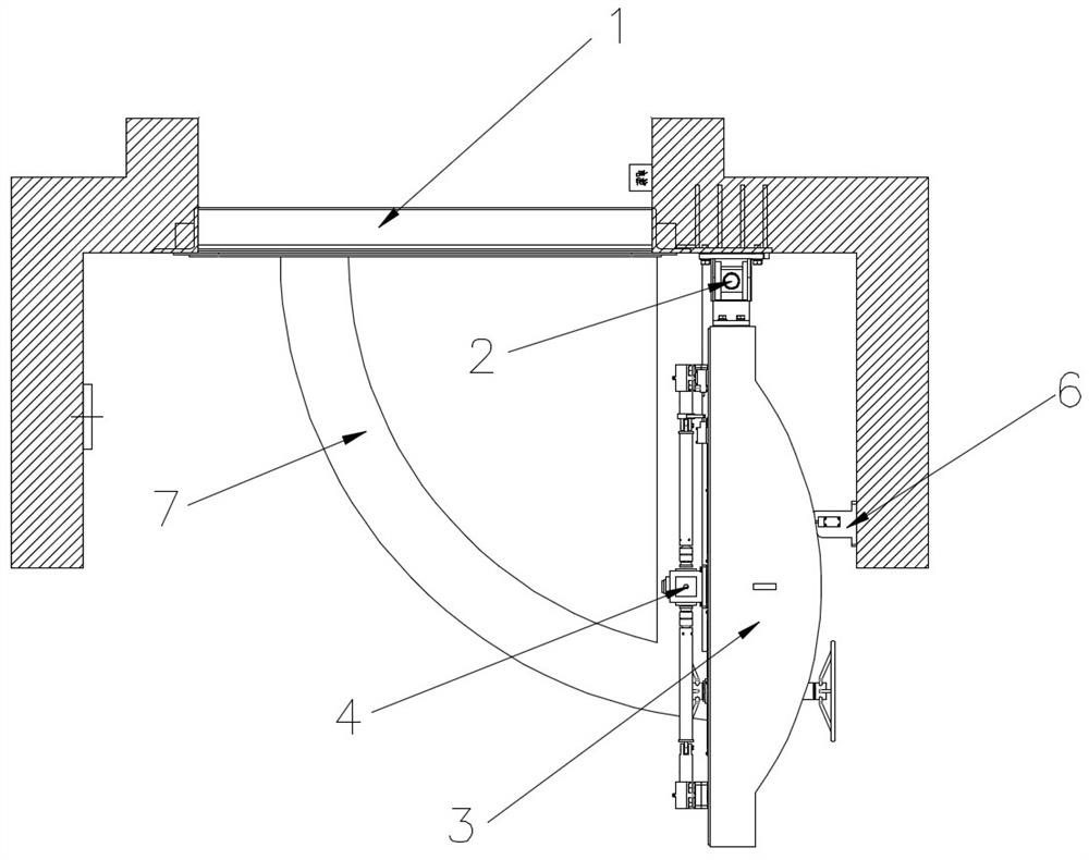 A high-resistance airtight protective door with manual and electric control