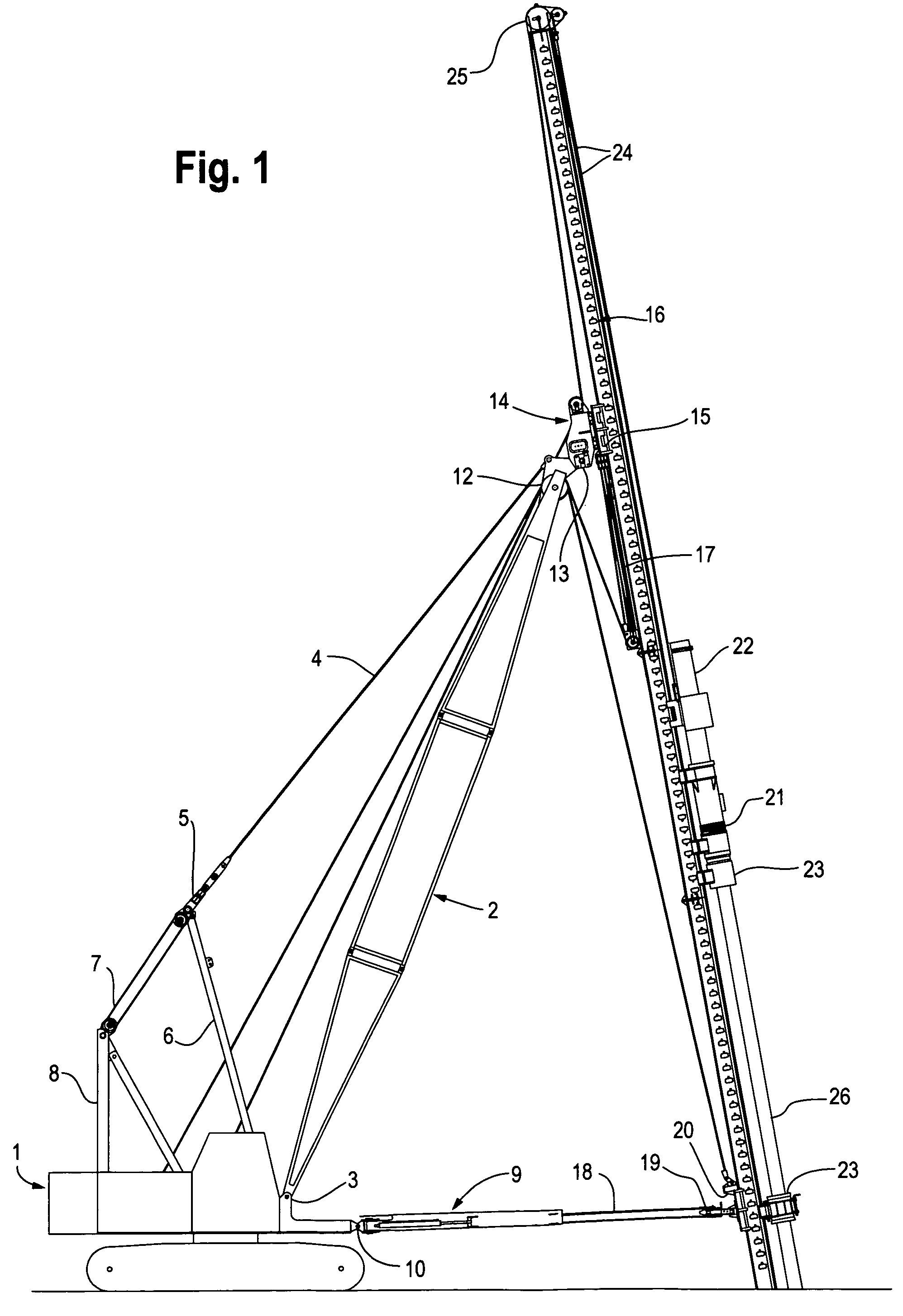 Automatic spotter with electronic control system for pile driving and continuous flight auger drilling leads