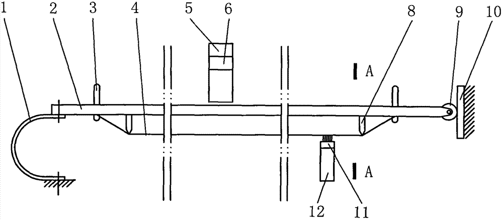 Keyboard type string pulling device