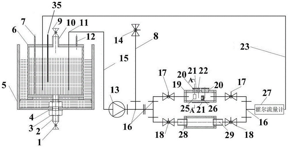 Simple stimulation apparatus for corrosion and electrochemistry tests in low speed pipeline