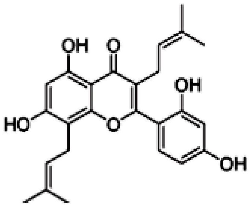 Application of mulberone H in preparation of anti-Alzheimer's disease medicine