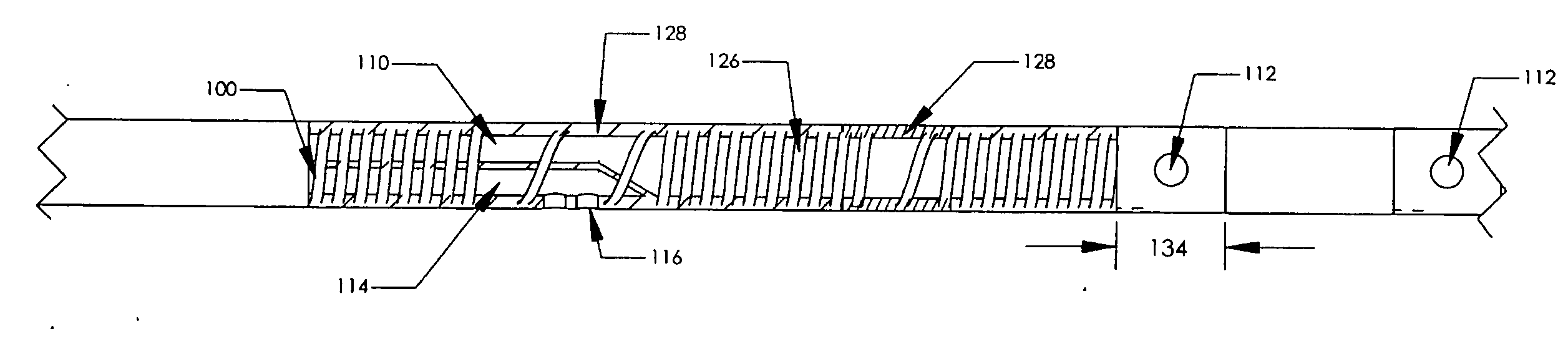 Peripheral access venous cannula with infusion side holes and embedded reinforcement