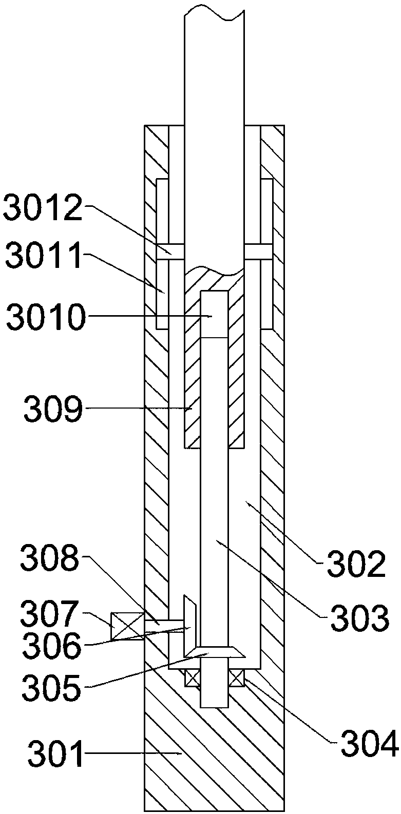 Test tube cleaning device with function on simultaneously cleaning inner side wall and outer side wall