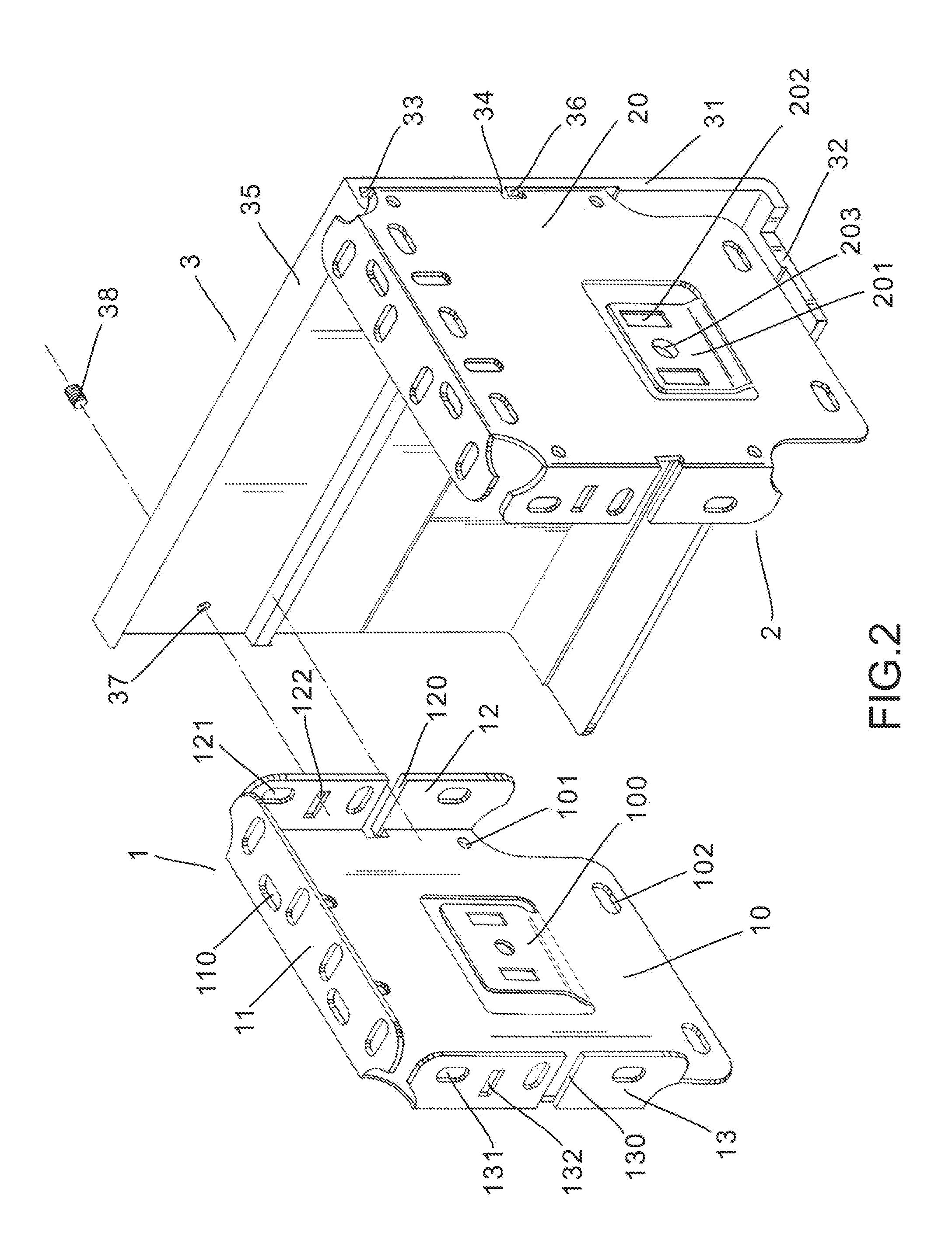 Roller curtain fixing bracket assembly