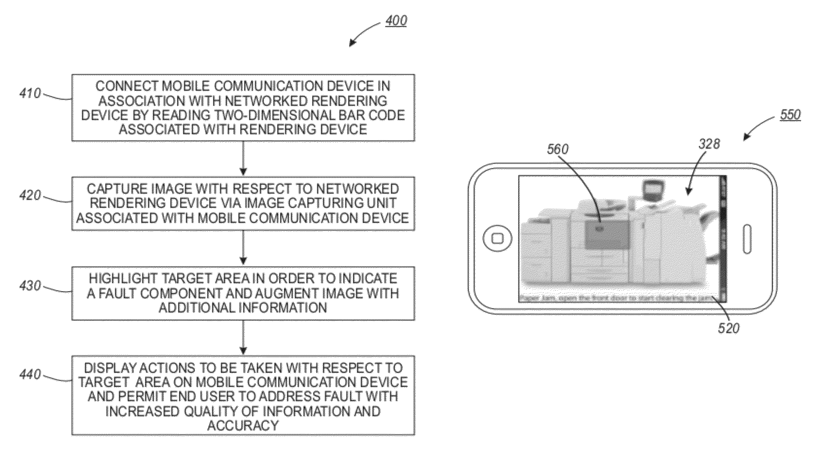 Augmented reality system and method for device management and service