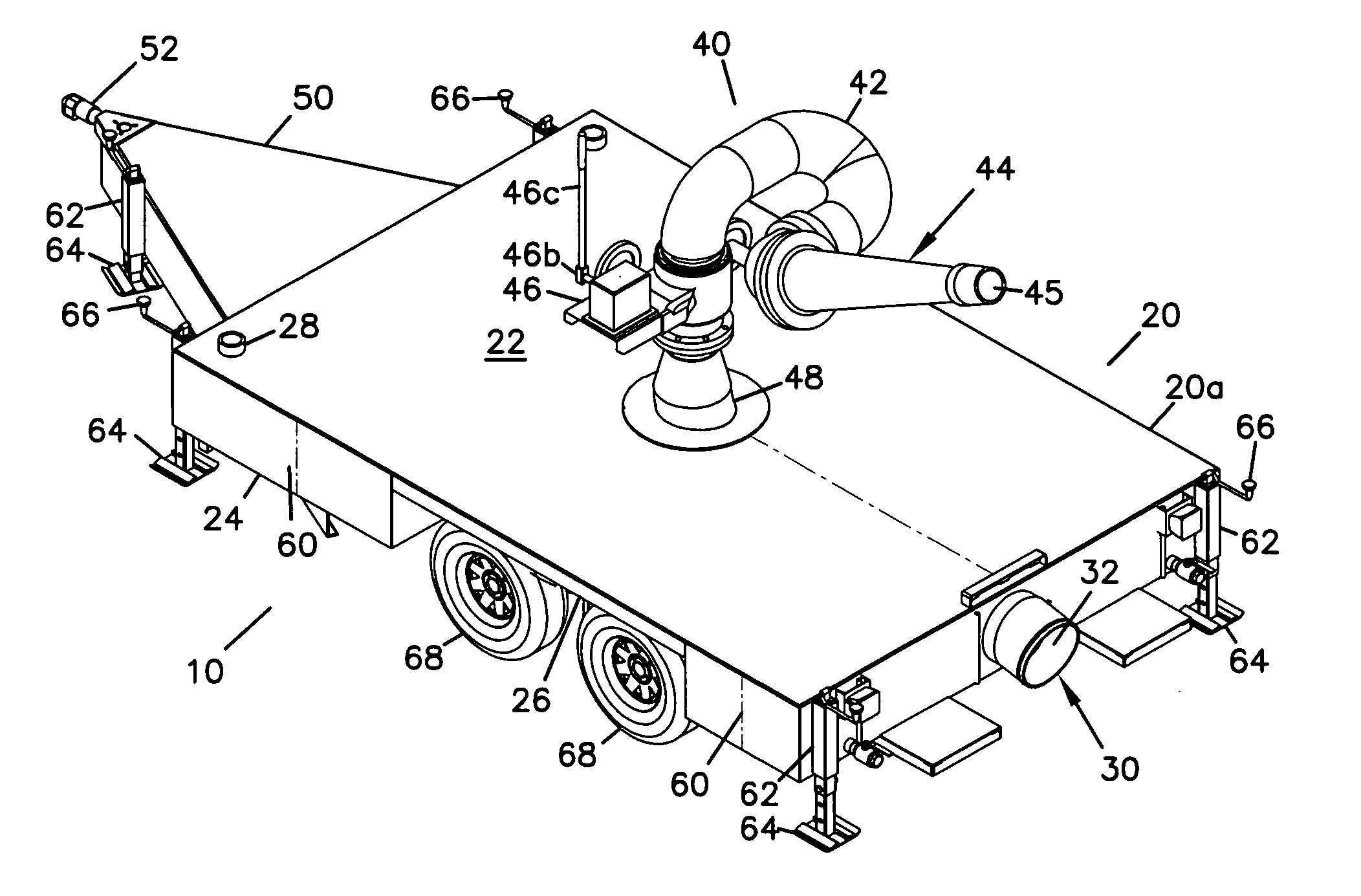 High flow mobile fire fighting system