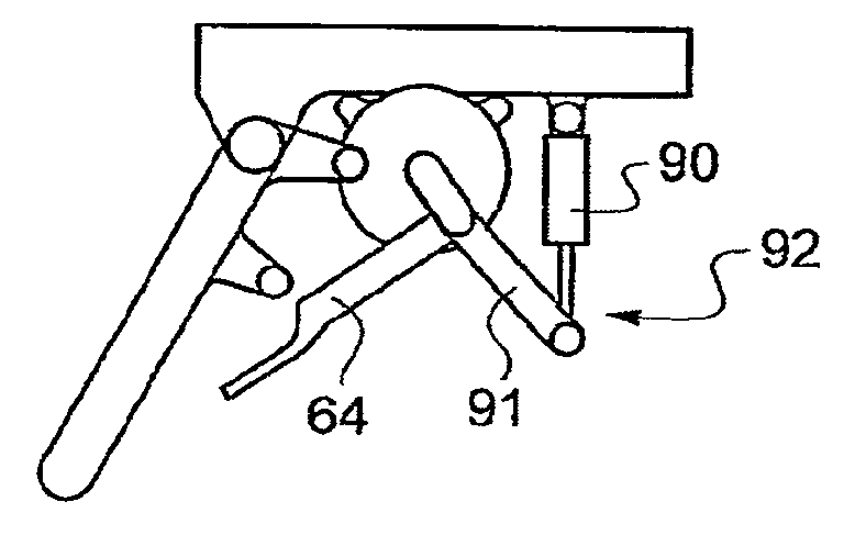 A device for unlocking an undercarriage in a deployed position, and an undercarriage fitted with such a device