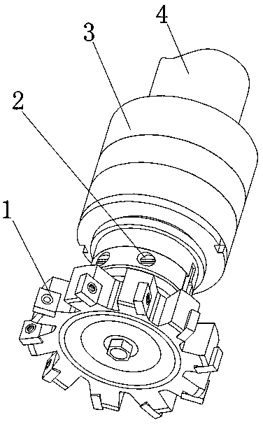 Milling device suitable for high-speed plane finish milling