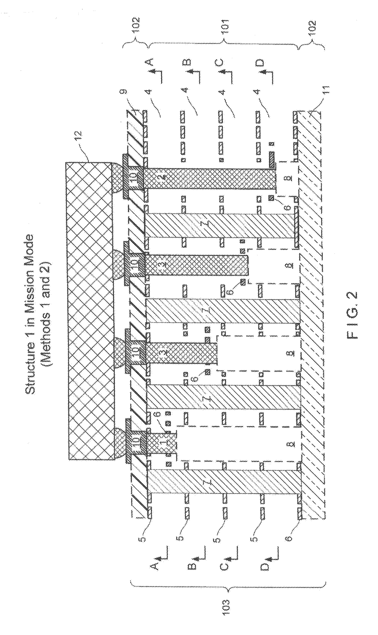 Structure for isolating high speed digital signals in a high density grid array