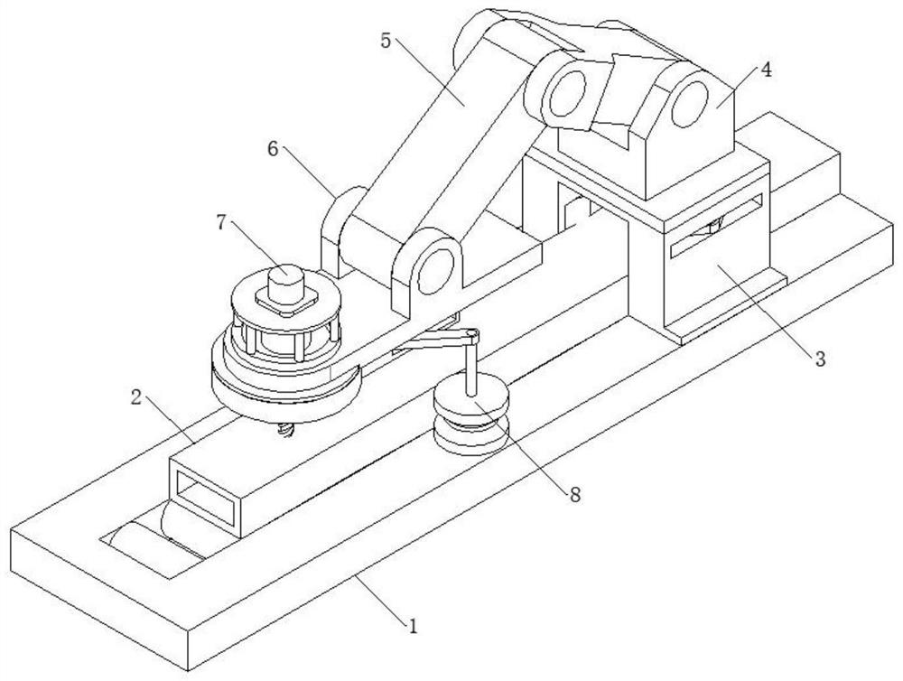 A marine straight ladder processing manipulator