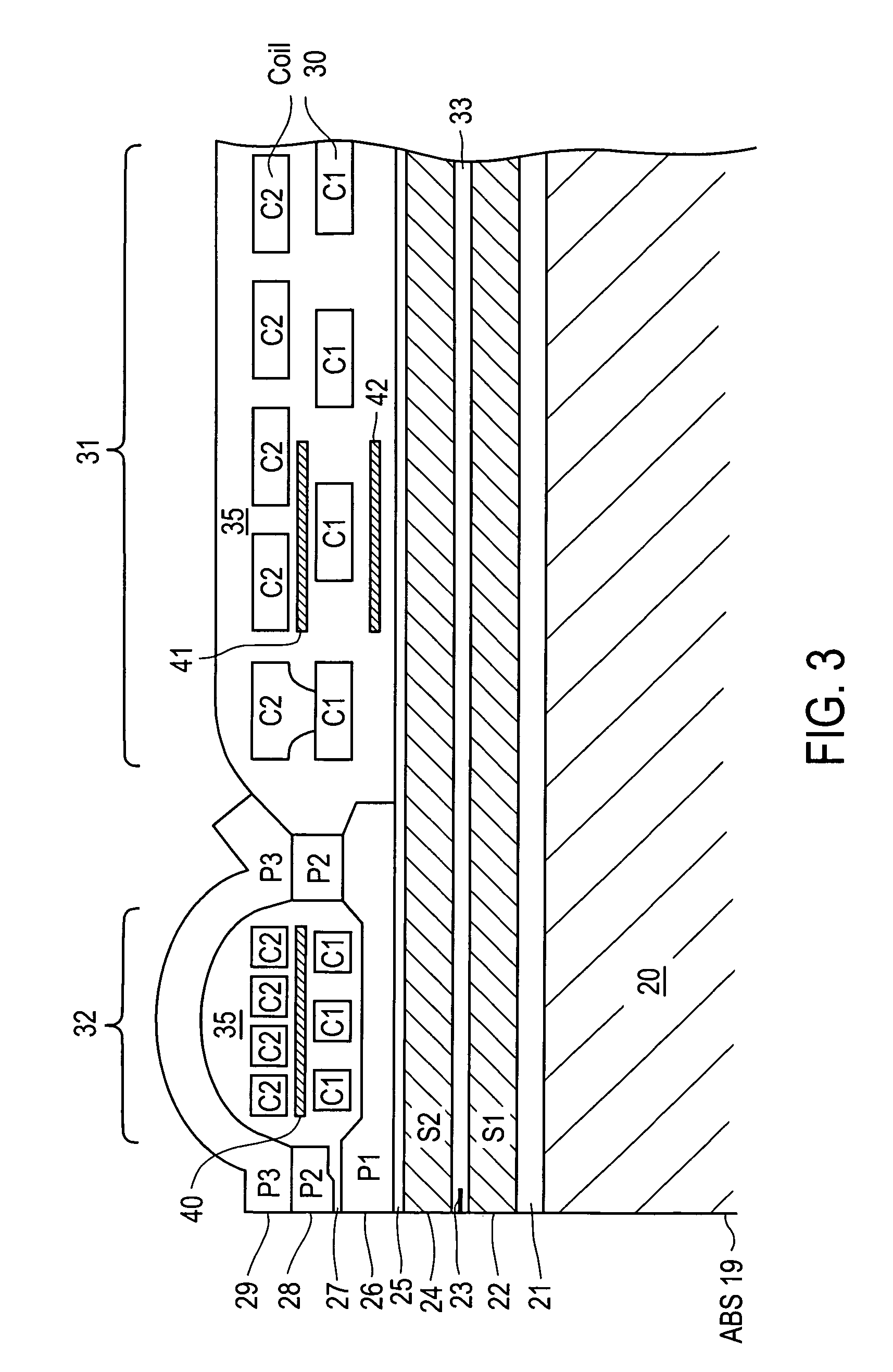 Magnetic recording head with resistive heating element located near the write coil