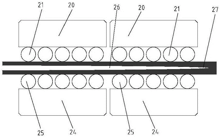 Device and method for improving casting blank quality of continuous casting production