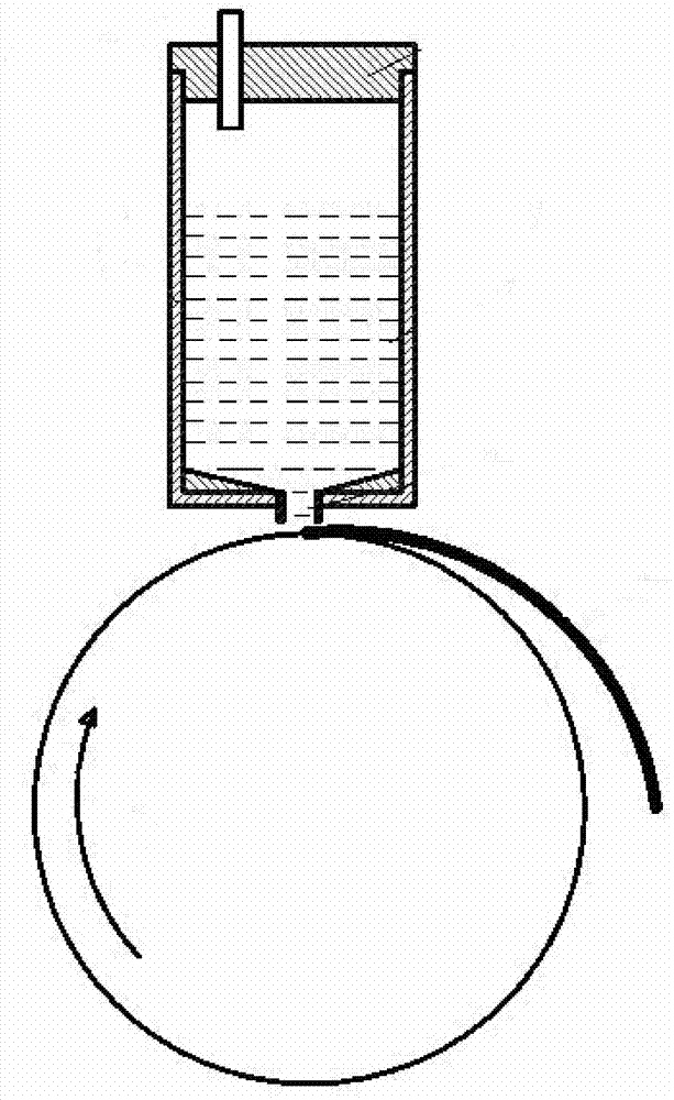 Jet preparation device of amorphous alloy strip and preparation method thereof