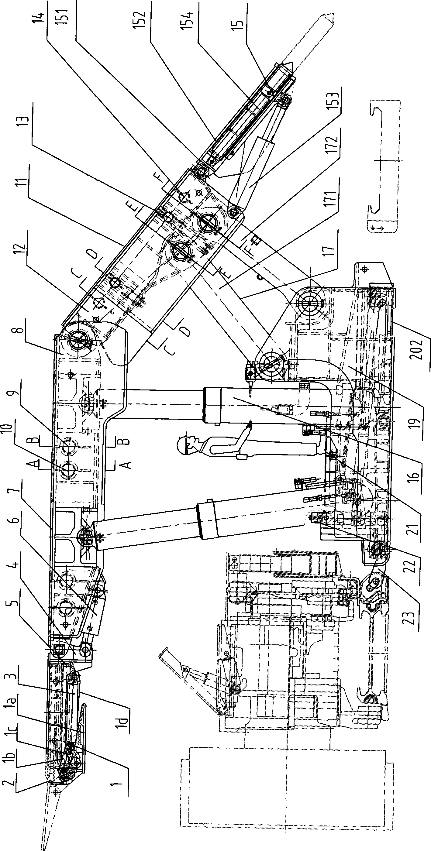 Hydraulic support for large-mining height caving coal