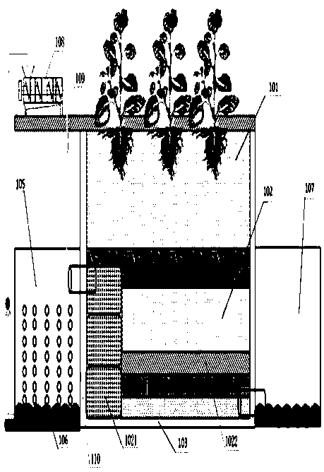 Method for treating mine waste water in cold and drought region