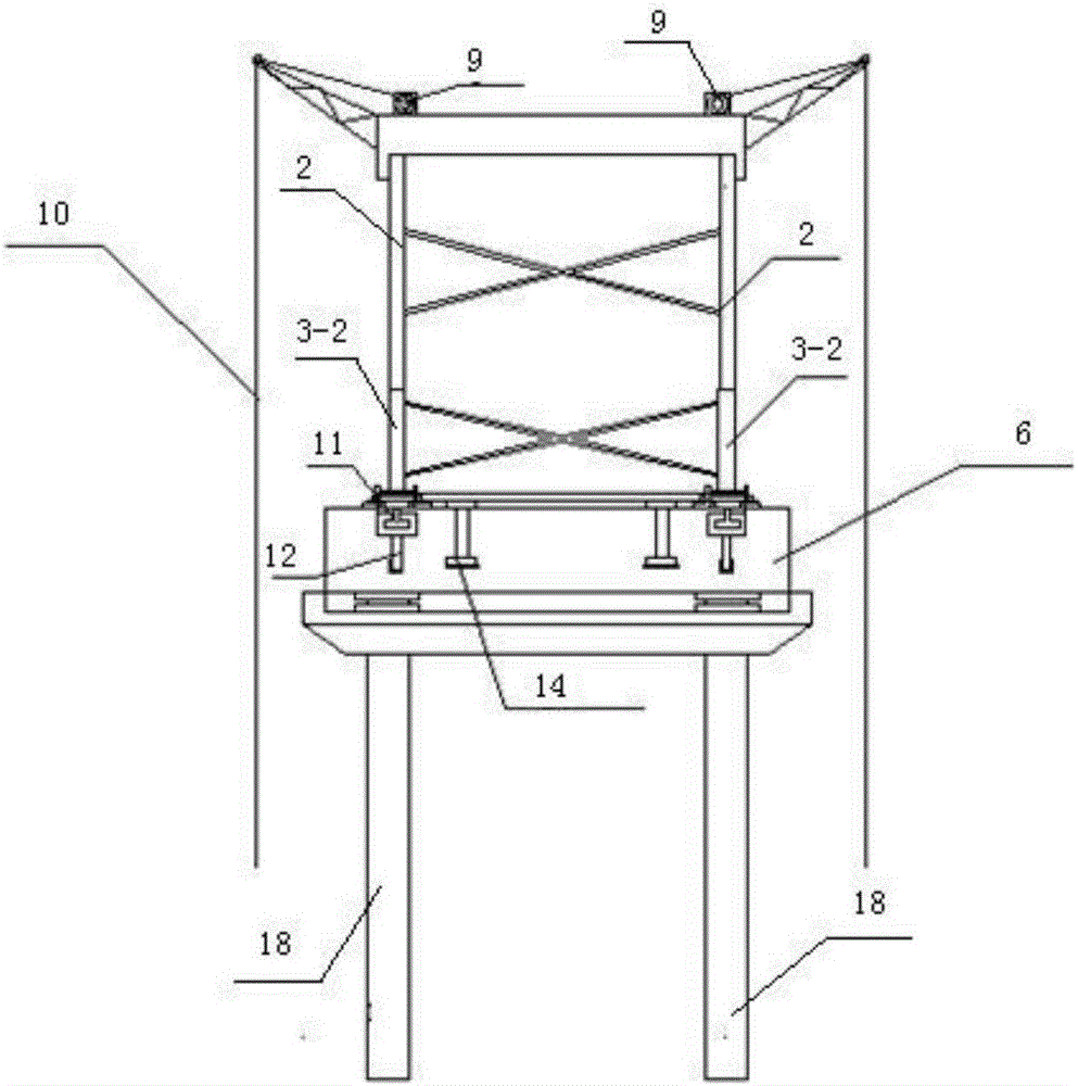 Herringbone pre-stressed concrete pre-tensioning-method bridge erecting machine and application method