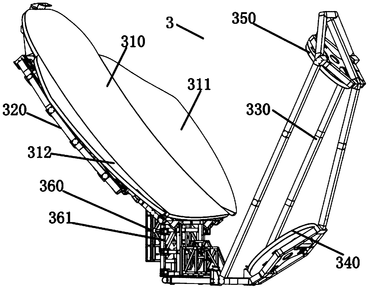 Geostationary orbit satellite with thermal deformation isolation function of load and platform