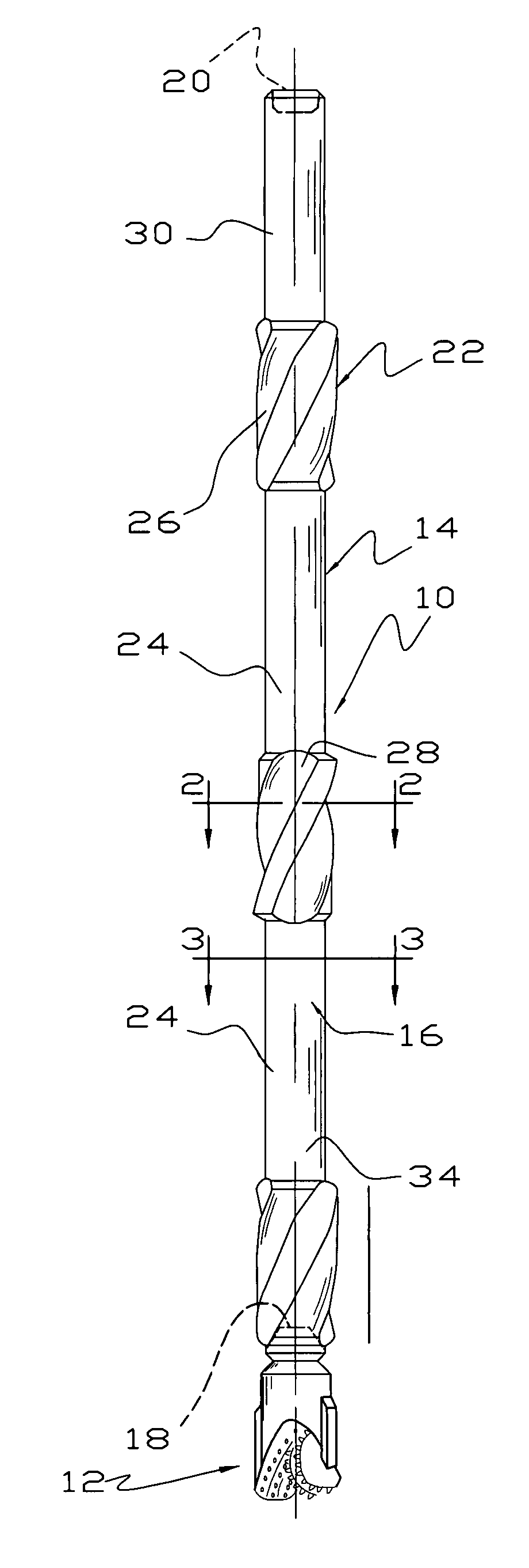 Technique for drilling straight bore holes in the earth